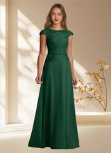 Augday Christi A-Line Lace Chiffon Dress