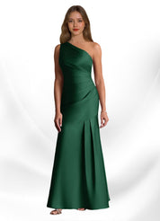 Augday Haifa Mermaid One Shoulder Stretch Satin Dress