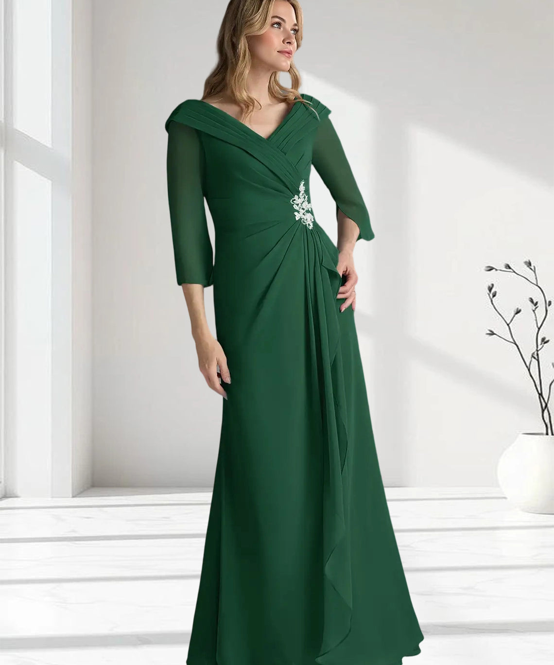 Augday Jaycee A-Line Chiffon Dress