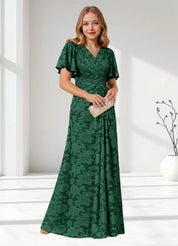Augday Emmeline Pleated Floral Burnout Dress