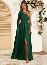 Augday Lancaster A-Line One Shoulder Chiffon Dress