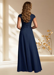 Augday Christi A-Line Lace Chiffon Dress