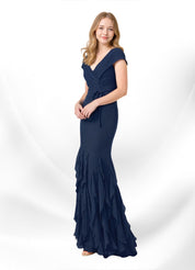 Augday Bailora Mermaid Ruched Chiffon Dress