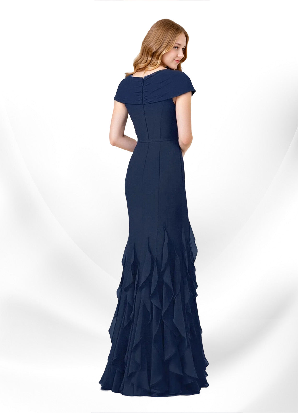 Augday Bailora Mermaid Ruched Chiffon Dress