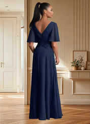 Augday Milliat A-Line Lace Chiffon Dress