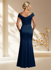 Augday Aberdeen Sheath Pleated Stretch Satin Dress