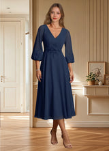 Augday Ana A-Line Lace Chiffon Dress
