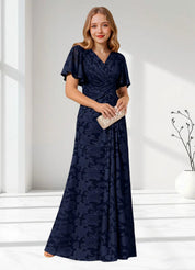 Augday Emmeline Pleated Floral Burnout Dress