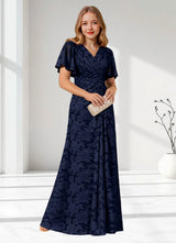 Augday Emmeline Pleated Floral Burnout Dress