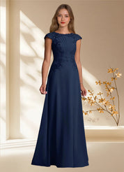 Augday Christi A-Line Lace Chiffon Dress