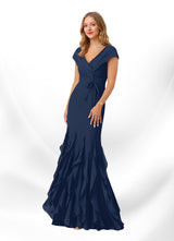 Augday Bailora Mermaid Ruched Chiffon Dress