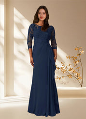 Augday Calanthe A-Line Scoop Chiffon Dress