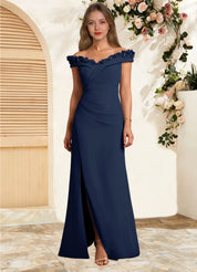 Augday Jettie Sheath Pleated Chiffon Dress