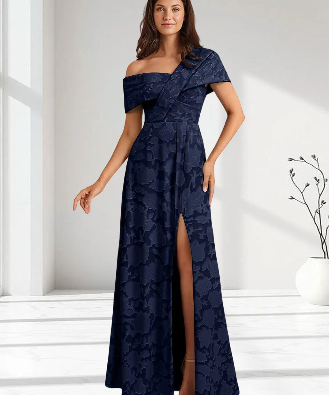 Augday Milton Milton A-Line Pleated Floral Burnout Dress