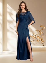 Augday Hera A-Line Lace Stretch Satin Dress
