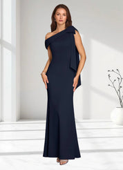 Augday Myers Mermaid Pleated Stretch Crepe Dress