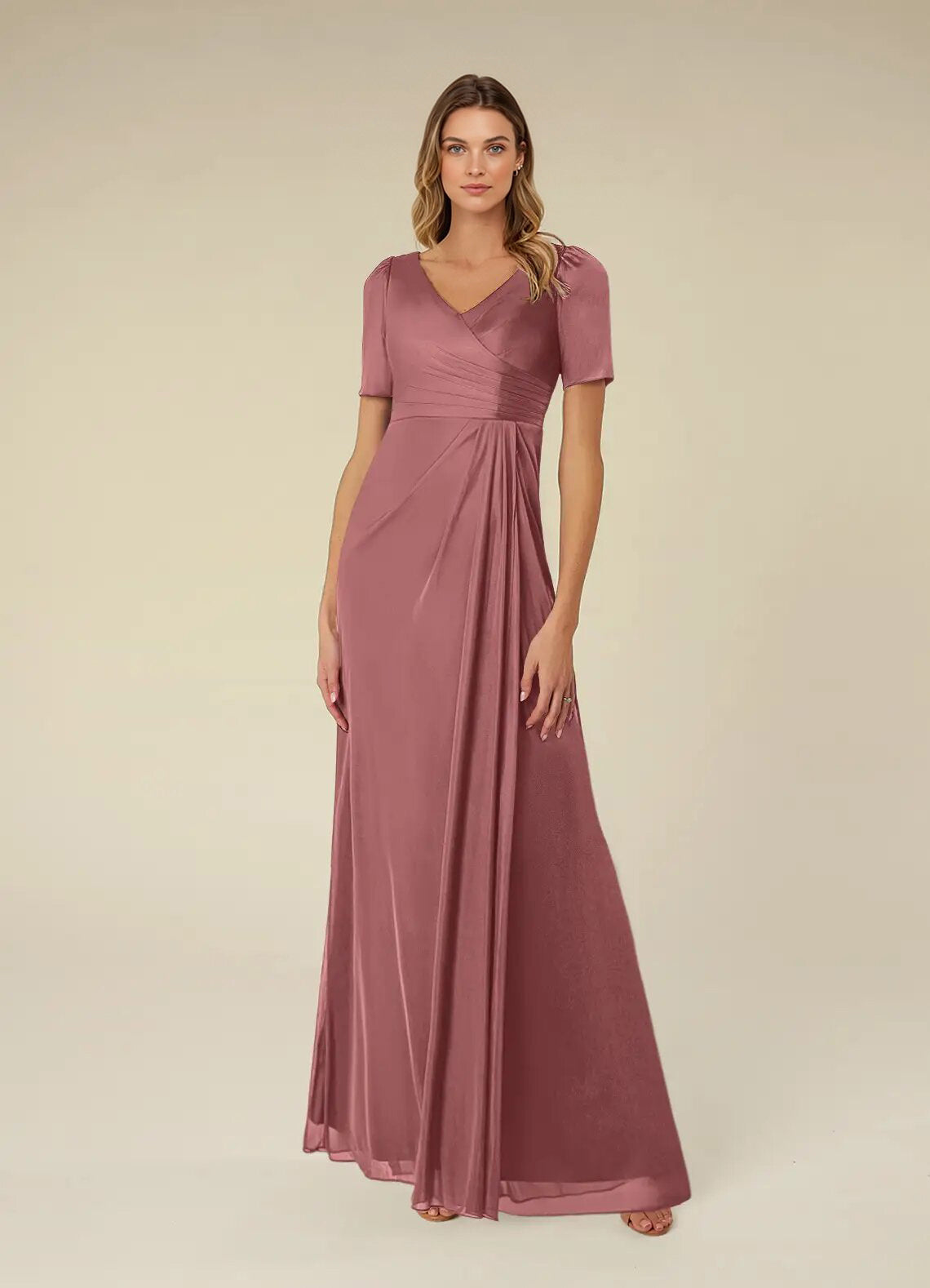 Augday Bessie A-Line Pleated Mesh Dress