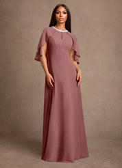 Augday Winnifred A-Line Beaded Chiffon Dress