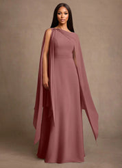 Augday Liddie A-Line Pleated Chiffon Dress
