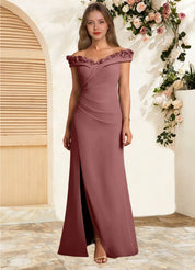 Augday Jettie Sheath Pleated Chiffon Dress