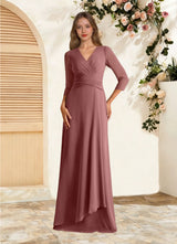 Augday Mayfield A-Line Pleated Chiffon Dress