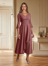 Augday Aerynne A-Line Pleated Chiffon Dress