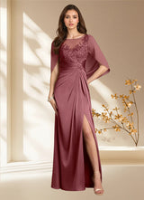 Augday Hera A-Line Lace Stretch Satin Dress
