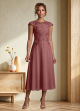 Augday Crista A-Line Lace Chiffon Dress