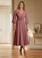 Augday Ana A-Line Lace Chiffon Dress