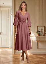 Augday Ana A-Line Lace Chiffon Dress