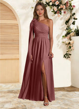 Augday Lancaster A-Line One Shoulder Chiffon Dress