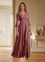 Augday Eire A-Line Pleated Chiffon Dress
