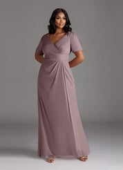 Augday Bessie A-Line Pleated Mesh Dress Plus Size