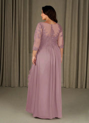 Augday Calanthe A-Line Scoop Chiffon Dress Plus Size