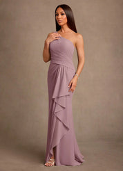 Augday Floy Sheath One Shoulder Chiffon Dress