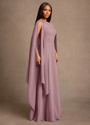Augday Liddie A-Line Pleated Chiffon Dress