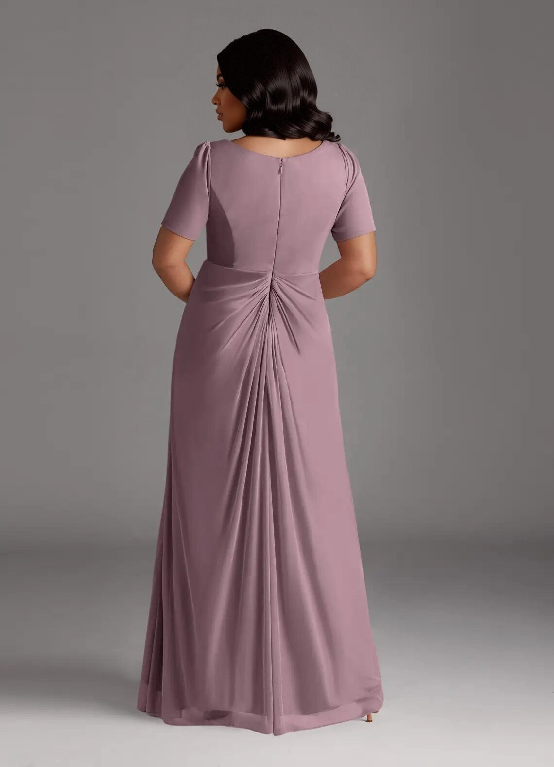 Augday Bessie A-Line Pleated Mesh Dress Plus Size