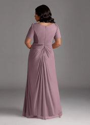 Augday Bessie A-Line Pleated Mesh Dress Plus Size
