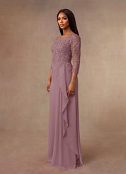 Augday Calanthe A-Line Scoop Chiffon Dress