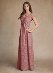 Augday Myrtle A-Line Pleated Floral Burnout Dress