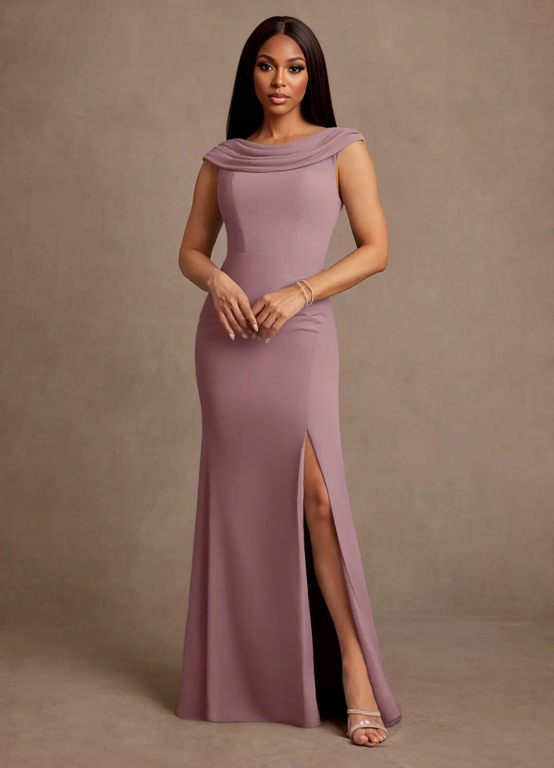 Augday Irvine A-Line Pleated Chiffon Dress