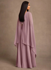 Augday Liddie A-Line Pleated Chiffon Dress