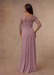 Augday Calanthe A-Line Scoop Chiffon Dress