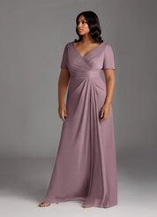 Augday Bessie A-Line Pleated Mesh Dress Plus Size