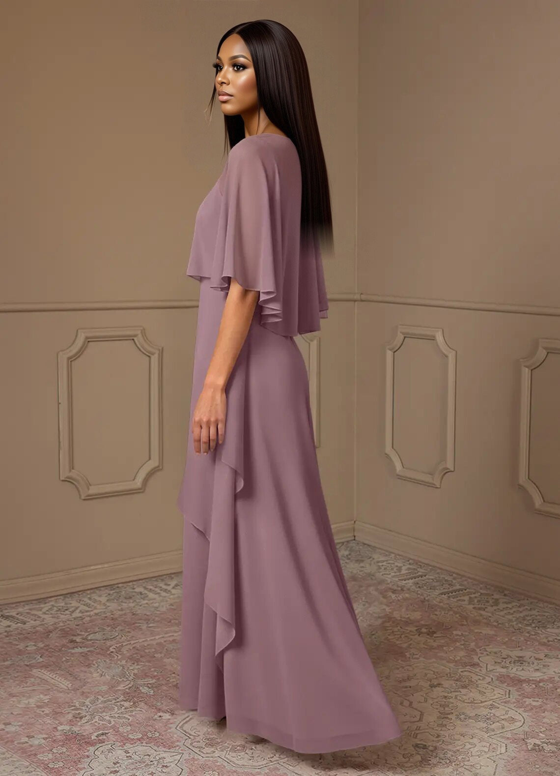 Augday Bowie A-Line Chiffon Dress