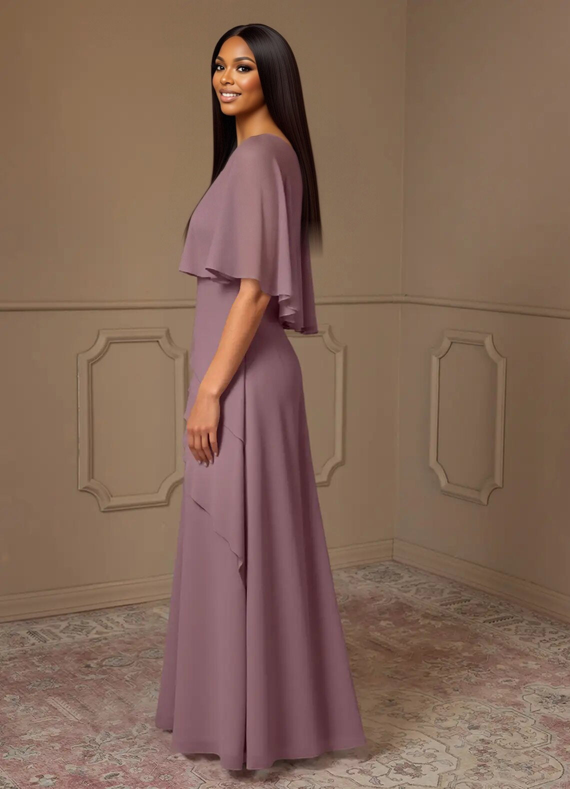 Augday Bowie A-Line Chiffon Dress