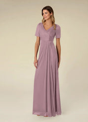 Augday Bessie A-Line Pleated Mesh Dress