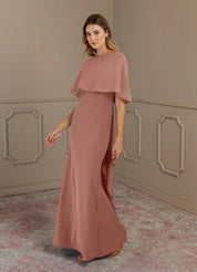 Augday Sheath Scoop Stretch Crepe Dress