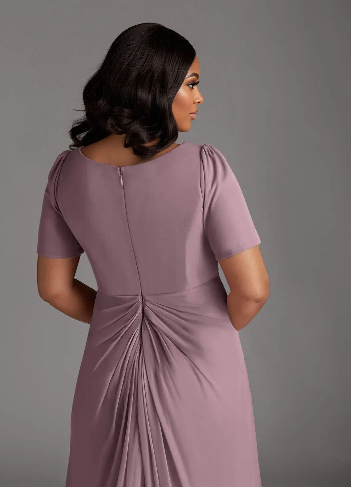 Augday Bessie A-Line Pleated Mesh Dress Plus Size