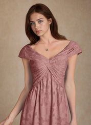 Augday Myrtle A-Line Pleated Floral Burnout Dress
